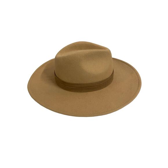 Lucca Hat Vegan Felt Wide Brim Rancher Western Cowboy Fedora Hat Desert Tan main image 7